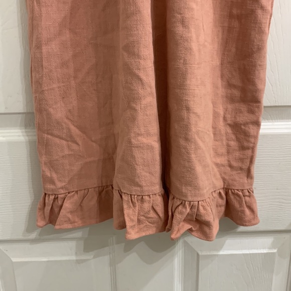 LUCCA SZ LRGE V neck ruffled sleeves and hem SELF DRESS - Picture 6 of 6